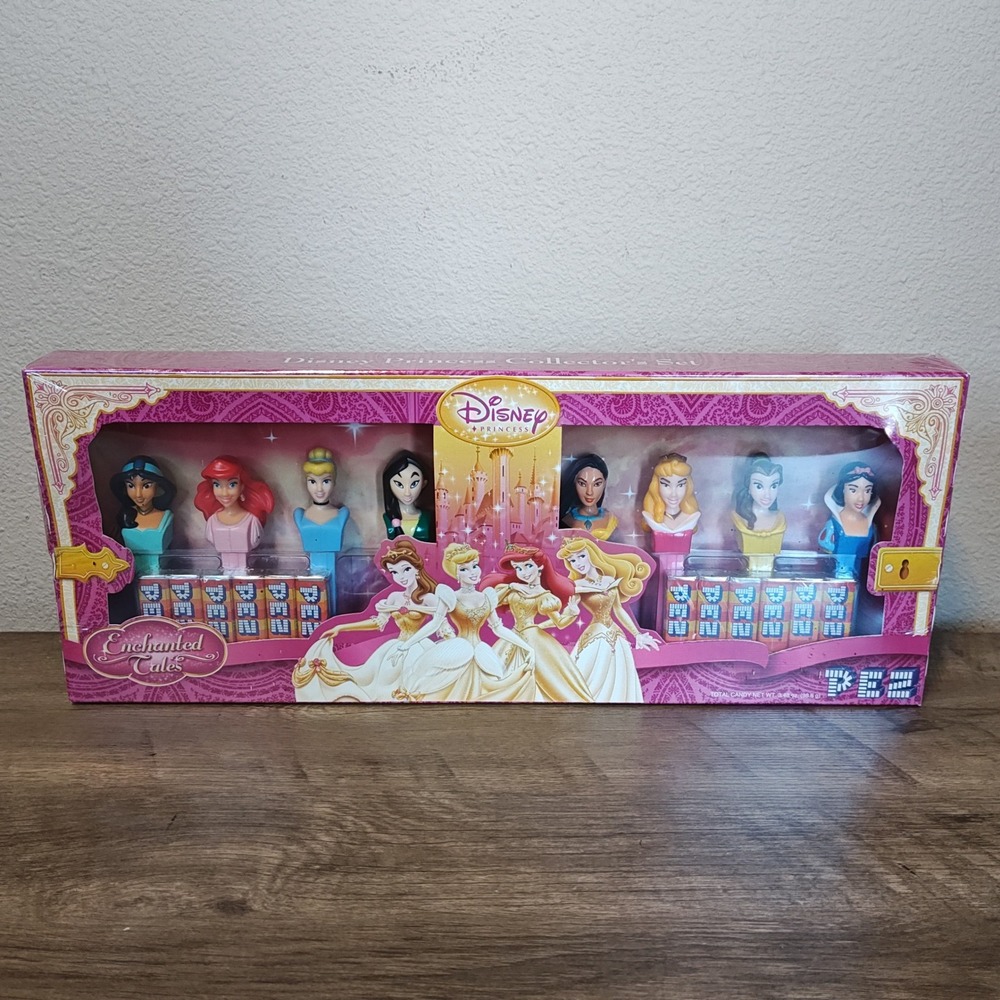 Disney PEZ Princess Collector Set Enchanted Tales 8 Dispensers Pink New OS
